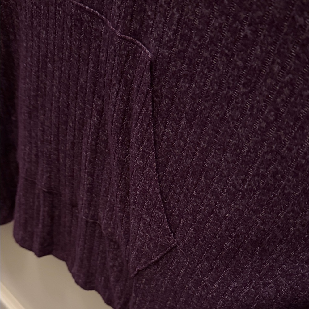 Lane Bryant Hooded Brushed Ribbed Poncho •Purple •Size 14/16 •EPC - Picture 4 of 10
